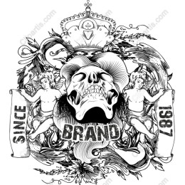 Gothic Skull & Cherubs