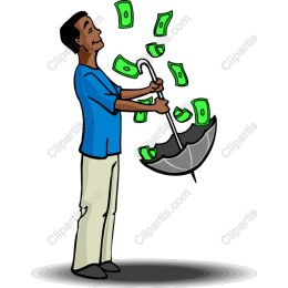Money-Raining Umbrella