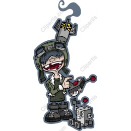 Playful Boy and Robot