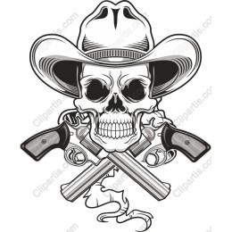 Cowboy Skull and Revolvers