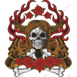 Gothic Skull & Roses