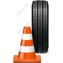 Traffic Cone and Tire