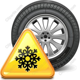 Winter Tire and Caution Sign