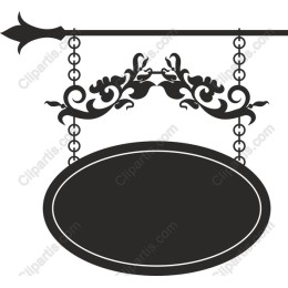 Vintage Ornamental Hanging Sign