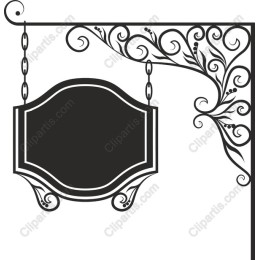 Elegant Vintage Floral Signboard