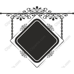 Elegant Decorative Signboard with Ornate Flourishes