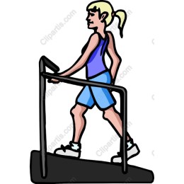 Energetic Woman on Treadmill