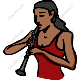 Vibrant Woodwind Musician