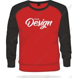 Customizable Red and Black Sweatshirt