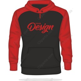 Customizable Black and Red Hoodie