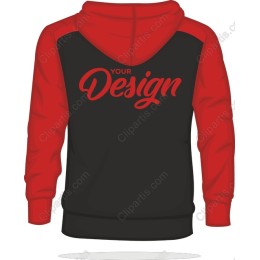 Customizable Black and Red Hoodie