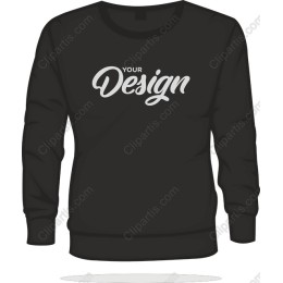 Customizable Black Sweatshirt Mockup