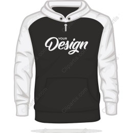 Customizable Black and White Hoodie