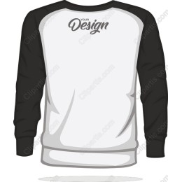 Customizable Black and White Raglan Sweatshirt