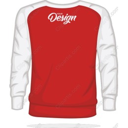 Customizable Red and White Sweatshirt