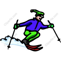 Vibrant Skier Action