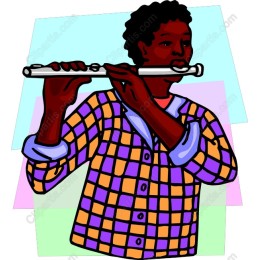 Vibrant Flute Player