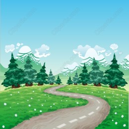 Serene Winding Road Landscape