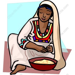 Culinary Heritage : Traditional Woman Preparing Food
