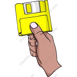 Retro Yellow Floppy Disk