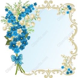 Delicate Blue Floral Arrangement