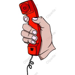 Retro Red Telephone Hand