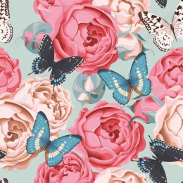 Enchanted Garden: Peonies and Butterflies