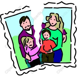 Broken Family Photograph Illustrating Relationships