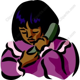 Thoughtful Young Girl Phone Conversation