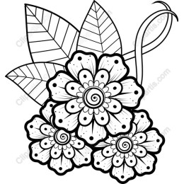 Charming Hand-Drawn Floral Bouquet