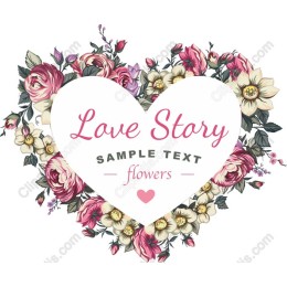 Love Story Floral Heart