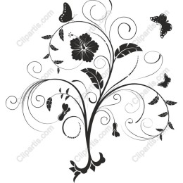 Floral Elegance with Butterflies