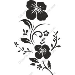 Black Floral - Elegant Flower