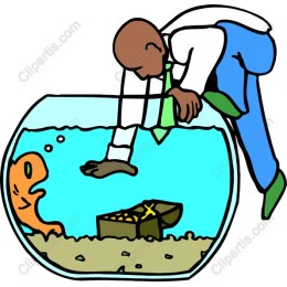Businessman with Goldfish