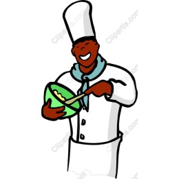 Cheerful Chef Mixing Ingredients