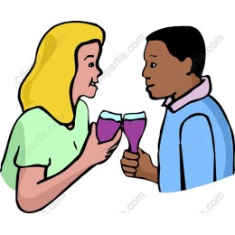 Couple Toasting