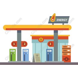 Modern Gas Station