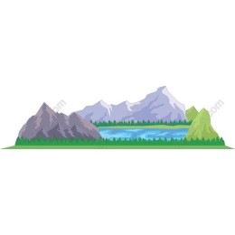 Majestic Landscape - Mountains and Serene Water Scene