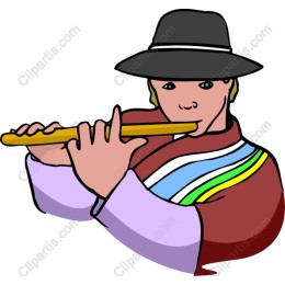 Cartoon Flutist