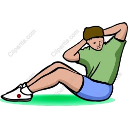 Dynamic Fitness : Young Man Performing Sit-Ups