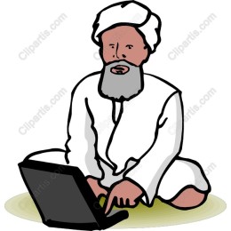 Tech-Connected: of a Traditional Man with Laptop
