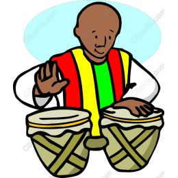 Vibrant Congo Drummer