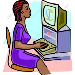 Focused Worker at Computer