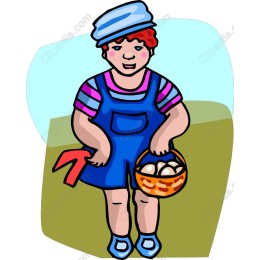 Charming Child Egg Gatherer