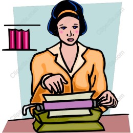 Retro Woman at Typewriter