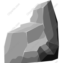Stylized Grayscale Rock ion