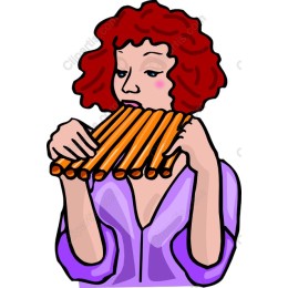 Vibrant Pan Flute Musician