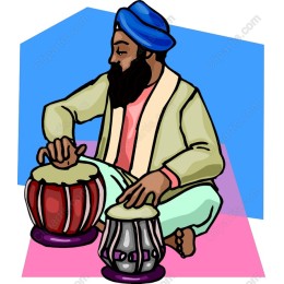 Vibrant Tabla Musician