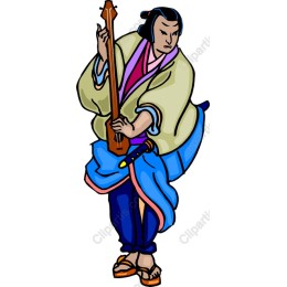 Japanese Musician Playing Traditional Instruments