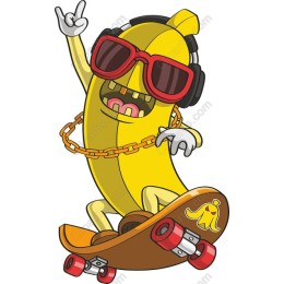 Cool Skateboarding Banana